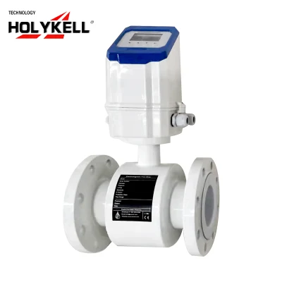 Holykell OLED-дисплей Цифровой расходомер для пищевой воды Электронный расходомер Промышленный интеллектуальный магнитный электромагнитный расходомер для сточных вод